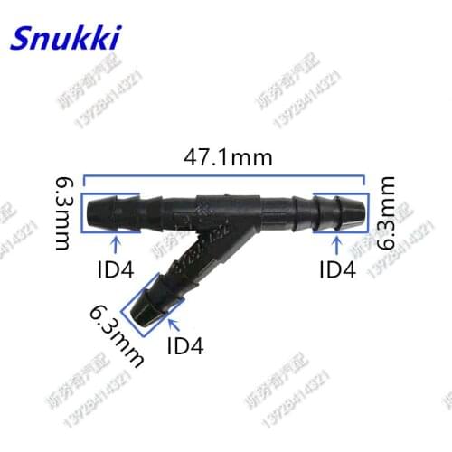 ID4 universal Tee connector general Fuel line quick connector male connector Y type 3-way connector y branch fittings 5pcs a lot