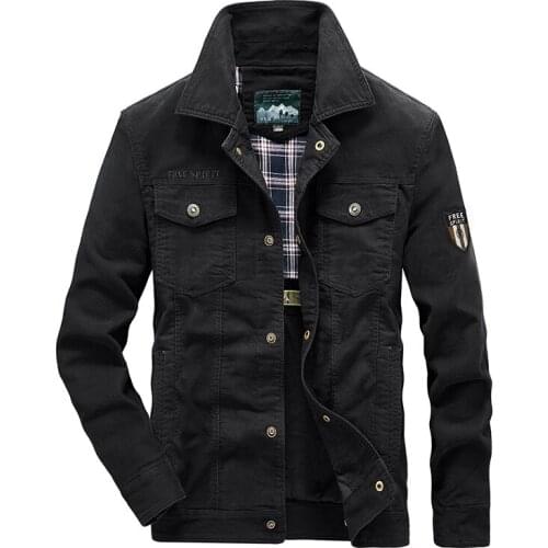 Plus Size 7XL 8XL Military Jacket Men Quality Cotton Spring Autumn Mens Jackets Multi-pockets Casual Coats Male