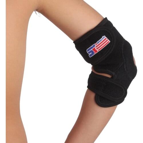 Adjustable Silicone Breathable Sports Elbow Guard Sx606 Black One Pack