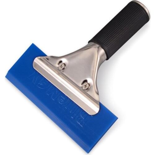 FOSHIO Auto Ice Scraper BLUEMAX Handle Rubber Snow Squeegee Glass Water Wiper Window Tint Vinyl Car Wrap Household Cleaning Tool