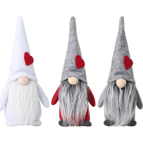 Handmade Christmas Faceless Gnome Santa Decoration Swedish Figurine Long Hat Elf