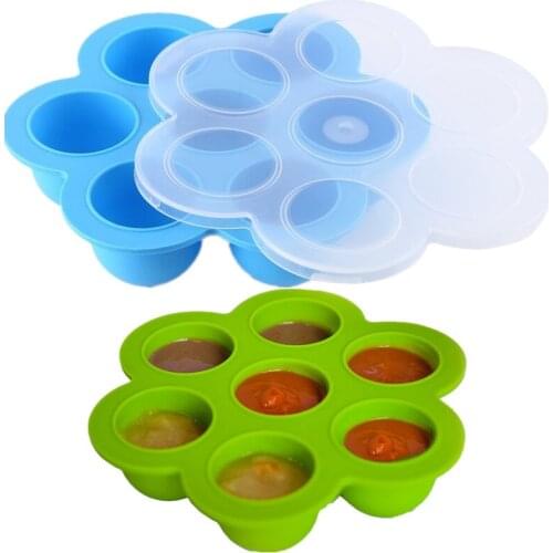 Silicone Egg Bites Mold With Lid for Instant Pot Accessories Fits Instant Pot 5,6,8 qt Pressure Cooker Ice Cube Tray 7 Cavities