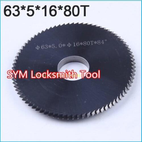 RIC01721B Carbide Milling Cutter HP005 63X5X16X80T For Silca Delta A S M/JMA ECCO/BIANCHI 101 Key Cutting Machines