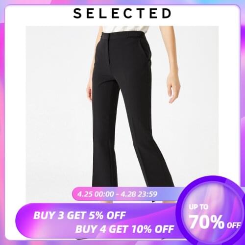 SELECTED Leisure Micro-elastic Commuter Micro-flare Cropped Trouser S|419414515