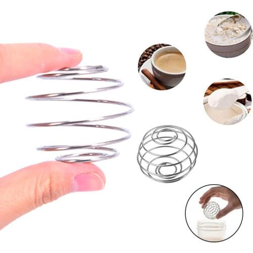 Healthy Stainless Steel Whisk Ball Mixed Shaker Protein Fitness Water Bottle Juice Milk Mixer Convenient Drink Gadget