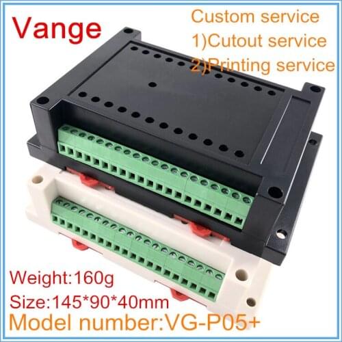 1pcs/lot single-chip microcomputer project box 145*90*40mm ABS plastic extruded housing mold shell terminal block for PCB design