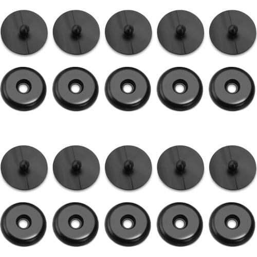 10Pcs Car Parts Black Plastic Car Safety Seat Belt Stopper Spacing Limit Buckle Clip Retainer Seatbelt Stop Button