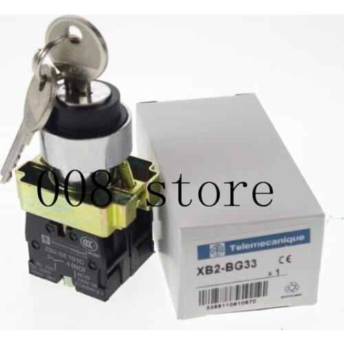 2N/O 3Positions Maintained Key Select Selector Switch Replaces Tele XB2BG33