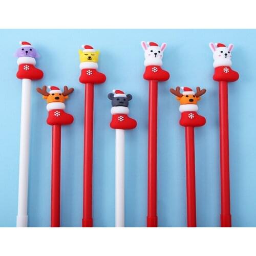 36PCS Creative Santa Claus Cartoon Series Gel Pens Student 0.5mm Signature Pen Kawaii School Supplies Stationery