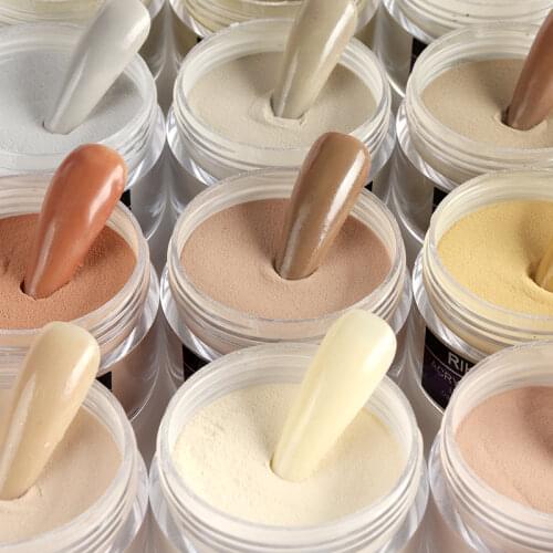 9Pcs Mocha Brown 15g Acrylic Powder For Nail Extension Carving Design Dipping Powder Pigment Dust Professional Nail Art Supplies