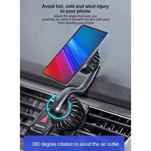 New Car Phone Holder With Multifunctional 360-degree Rotating Air Outlet Magnetic Buckle Type Car Phone Holder Universal Bracket