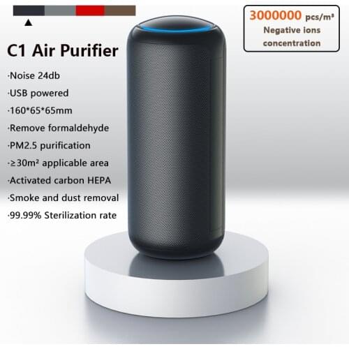 Car Air Purifier Cleaner Negative Ion USB Mini Home Vehicle Air Cleaner Remove Formaldehyde Air Purifier Car fitting HEPA Filter