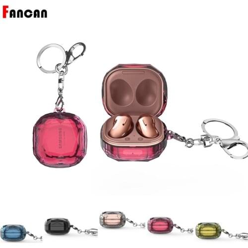 Cover For Samsung Galaxy Buds Live Case Luxury Crystal Cute Earphone Protector Accessories with Keychian for Buds Live Cases