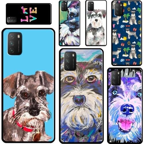 Lovely Dogs Schnauzer For Xiaomi Mi Note 10 Lite Mi 11 Ultra 9T 10T Pro A3 Phone Case For POCO F3 F2 M3 X3 Pro