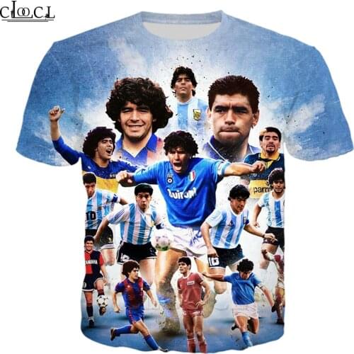 CLOOCL Diego Armando Maradona Men Women New Funny T Shirt 3D Print Short Sleeve Fashion Streetwear Couple Tops Drop Shipping