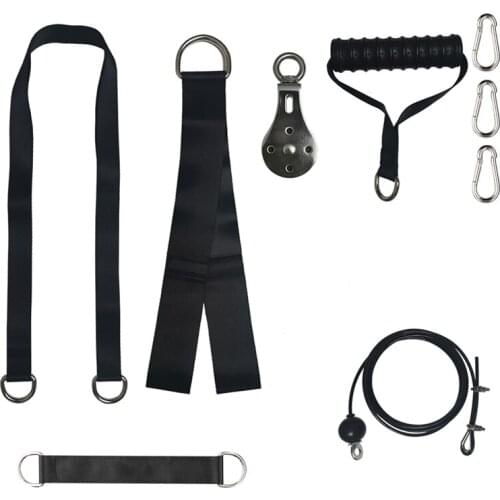 ELOS-DIY 3Meter LAT Pulley Cable Machine Cable Pulley System Home Gym Fitness Weight Lifting Household Triceps Trainer Set