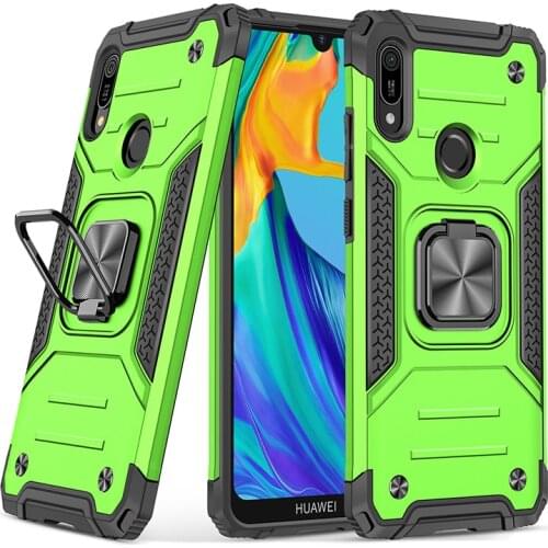 For Huawei Honor 8A Armor Shockproof Case for Huawei Honor 8 A Drop Protective Defender Magnet Holder Ring Case Cover