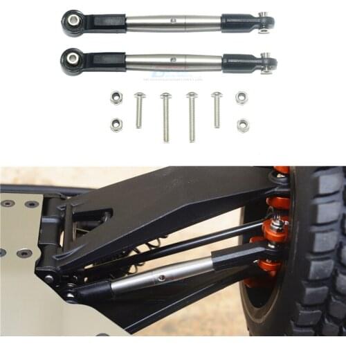 GPM LOSI 1/10 BAJA REY Desert truck stainless steel Positive and negative teeth Front steering tie rod With nylon rubber feet