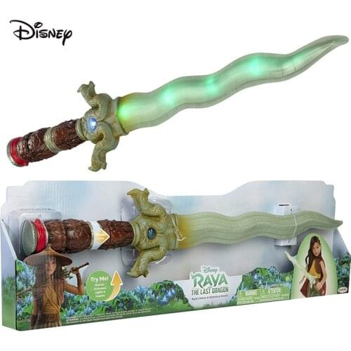Disney Anime Movie Raya And The Last Dragon 55cm Raya Glowing Dragon Sword Collection Model Children Toy Boy Girl Birthday Gifts