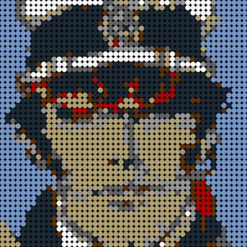 2304pcs CORTOED MALTESEING Movie Collection Pixel Mosaic Art Painting MOC Building Blocks Bricks Painted Decoration Diy Toys