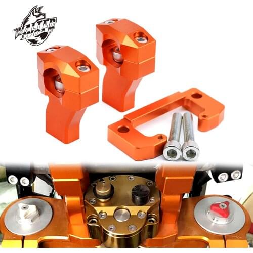 Handlebar Riser Clamp For 690 Enduro DUKE SMC R Motorcycle Accessories Bar Bracket Increased Height About 27mm CNC Aluminum