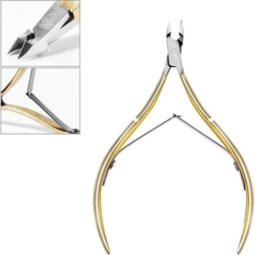 Nail Cuticle Nipper Double Spring Stainless Steel JAW 1/4-Best Nail Tool to Remove Dead Skin on Finger and Toe F0322