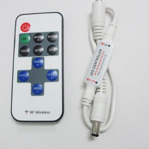 Best price 1 pcs Mini RF Wireless LED Remote Controller 11keys single color dimmer LED Controller