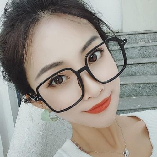 Fashion Women Oversized Glasses Frame Men Plastic Square eyeglasses Vintage Clear Lens Eye Glasses