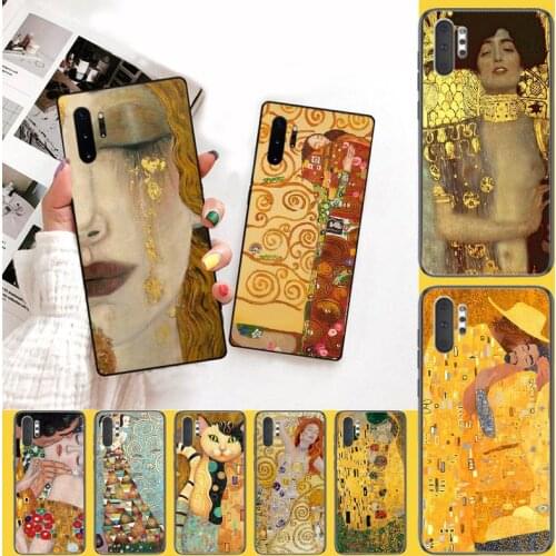 PENGHUWAN the kiss Gustav Klimt Painting Newly Arrived Black Cell Phone Case for Samsung Note 3 4 5 7 8 9 10 pro M10 20 30