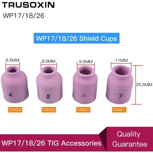 Plastic Welding Nozzle 10pcs 53N Series TIG Welding Ceramic Cup Nozzle For WP-9/20/22/24/25 Torch Welding