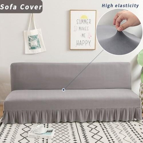 All-inclusive High Elastic Sofa Cover Luxury Solid Without Armrests Folding Sofa Bed Couch Cover Protector Stretch Sofa Cover