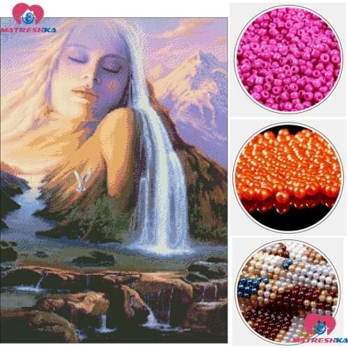 Diy 5d beads embroidery full beadwork bead cross stitch embroidery long hair lady kits handarbeiten perlen stickenkraal borduren