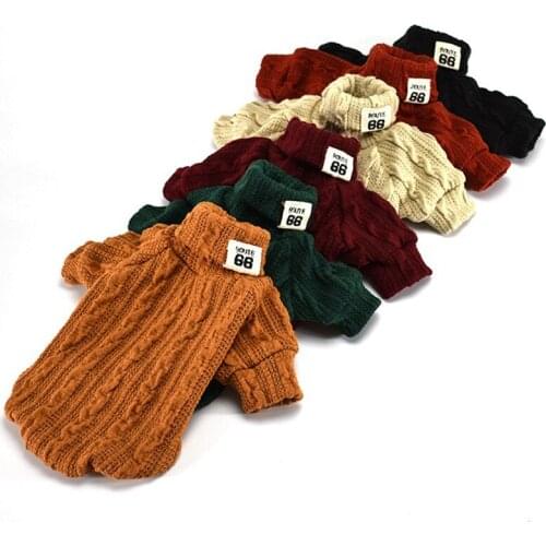 Warm Dog Cat Sweater Clothing Winter Dog Knitting Sweaters Winter Warm Dog Clothes Pet Soft Puppy Cozy Coat Apparel Outfits Cute