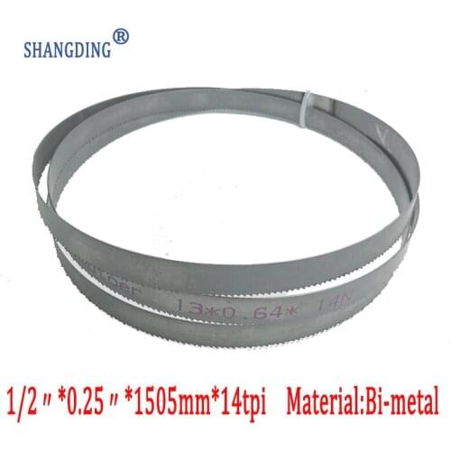 Top Quality Metalworking 59.3"x 1/2" x 0.25" or 1505*13*0.65*14tpi bimetal M42 metal bandsaw blades for European band saws