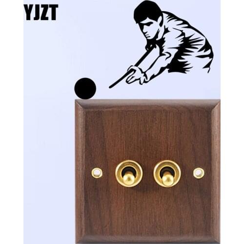 YJZT Wall Stickers Vinyl Decal Billiards Cue Sport Man Interesting High-quality 8SS2327
