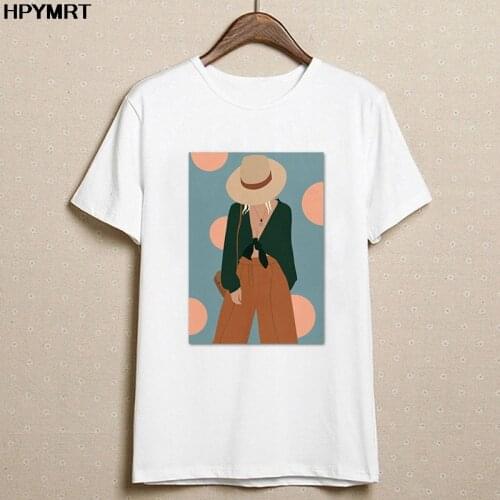 New Summer Fashion Beauty Print T Shirt Women Aesthetic Graphic 90s Tshirt Harajuku Short sleeve t-shirt Tops Tee Female Clothes