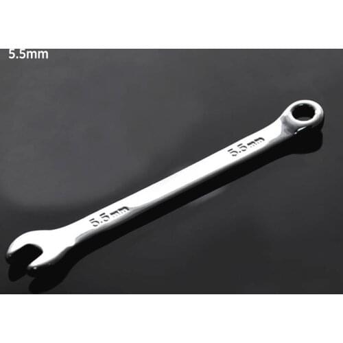 5.5mm Combination Wrench Spanner CR-V Steel Open Box End Wrench Ring Open Spanner Full Polish Double Head Wrenches Repair Tool