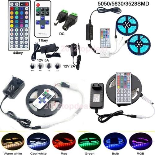 10M 20M 5M LED Flexible Strip Light SMD 3528 5050 5630 300 +Remote +Power Supply