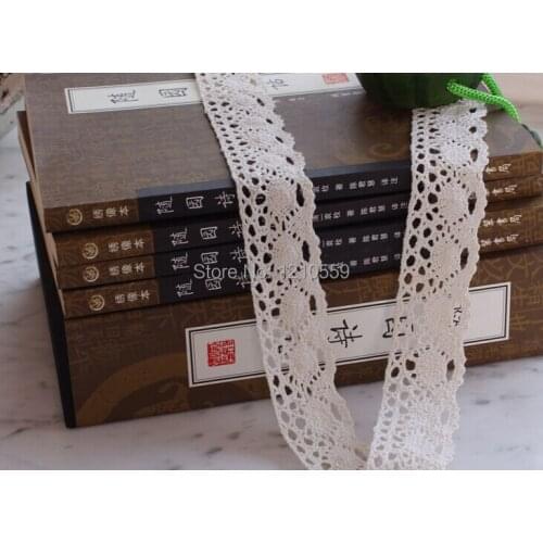 100 Meters 4cm Width Beautiful Lace Material for Sofa Decoration Wholesale Cotton Lace Trim