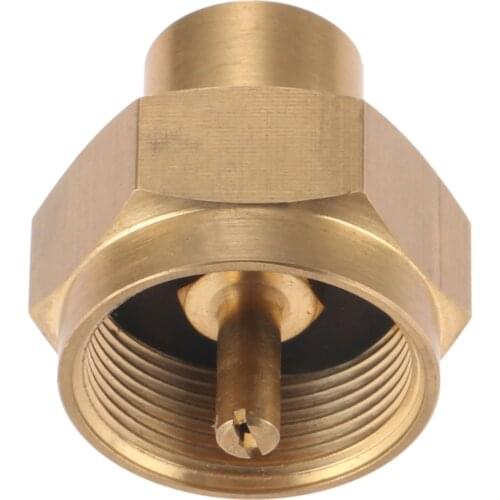 1pc Solid Brass 1LB Propane Gas Bottle Refill Adapter with 1/4 NPT Thread Gun Accessories Connection To Female Replacement Part