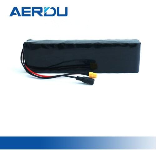 AERDU 48V 13S2P 5Ah 500w High Power 18650 Li-ion Battery Pack Built-in BMS FOR for Electric Bike Scooter Unicycle + XT60 DC5521