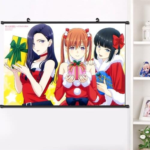 Anime Oshi ga Budoukan Ittekuretara Shinu Eripiyo Kumasa Wall Scroll Poster Manga Wall Hanging Poster Otaku Home Art 40*60cm