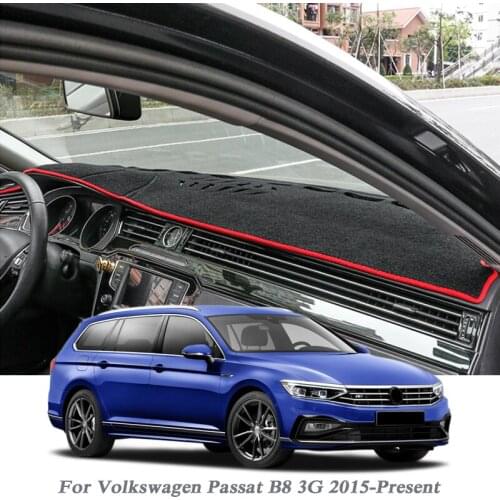 Car Styling Dashboard Avoid Light Pad Instrument Platform Cover Mat Rose For Volkswagen Passat B8 3G 2015-Present LHD&RHD Mat