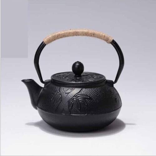 Teapot Meilan bamboo cast iron pot Japan South of the tea - free tea - coated home 600ML