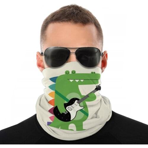 Croco Rock Magic Scarf Half Face Mask Unisex Halloween Tube Mask Tubular Bandanas Dustproof Headwear Cycling Climbing