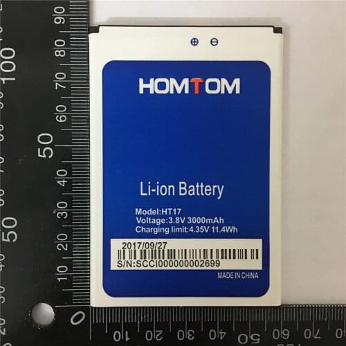 HOMTOM HT17 Battery 100% Original Batteries Replecement Large Capacity 3000mAh Back-up Battery for HOMTOM HT17 Pro Smartphone