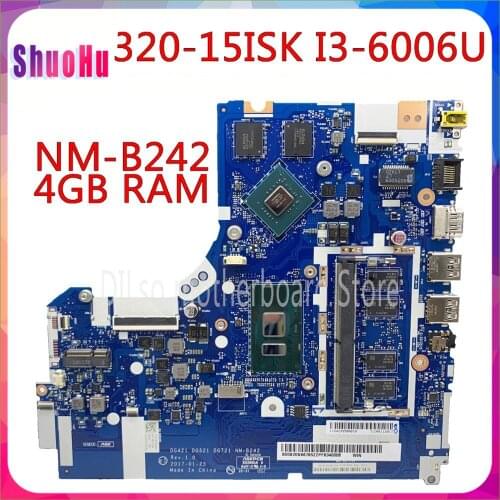 KEFU DG421 GD521 DG721 NM-B242 I3 6006U 4G For Lenovo 320-15ISK 520-15ISK Notebook Motherboard CPU DDR4 100% Test Ok Thinkpad