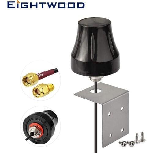 Eightwood 4G LTE SMA Male Antenna Outdoor Fixed Bracket Wall Mount Aerial for 4G LTE Router Cellular Gateway Home Phone Modem