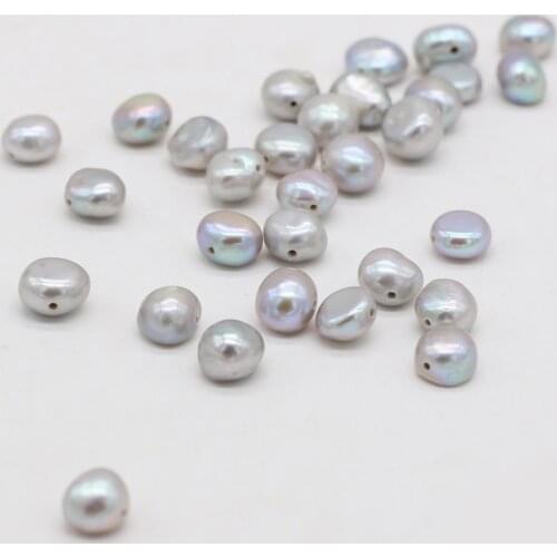 Natural Pearl Horizontal Hole Both Sides Light Gray 20 Pcs/bag Bracelet Necklace Jewelry MakingDIY