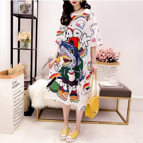 Maternity Dress Summer Short-sleeved Mid-length Print Dress Fashion Maternity Dress Skirt Bottoming Shirt Womens Clothing